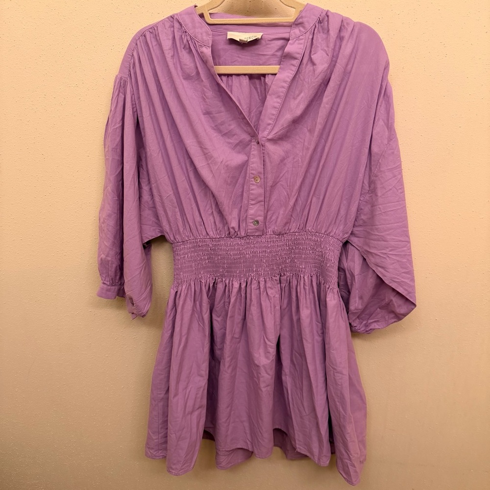Lilac Smocked-Waist Mini Dress - Women - Picture 2 of 4